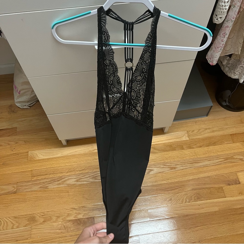 Free People black lace bodysuit